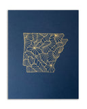 Arkansas map | Art Print