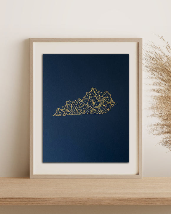 Kentucky map | Art Print