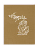 Michigan map | Art Print