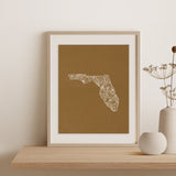 Florida map | Art Print