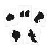 Two Black Cats | Greeting Cards (5-Pack) | Blank Note Cards
