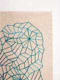 Blue sewn