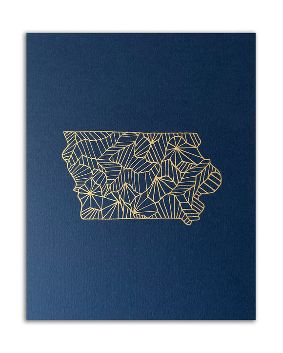 Iowa map | Art Print