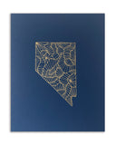 Nevada map | Art Print