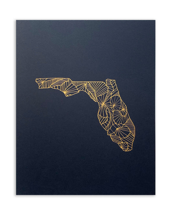 Florida map | Art Print