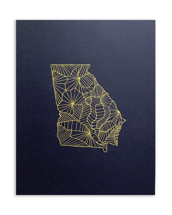 Georgia map | Art Print