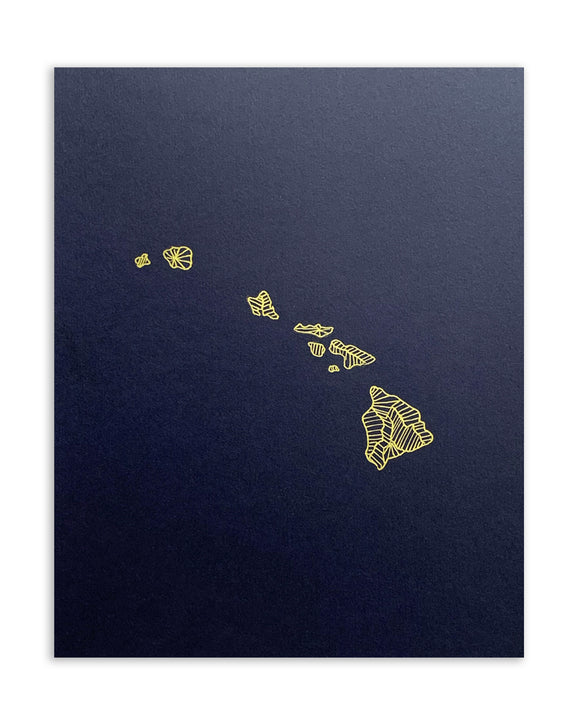 Hawaii map | Art Print