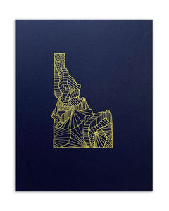 Idaho map | Art Print