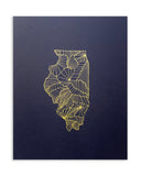Illinois map | Art Print