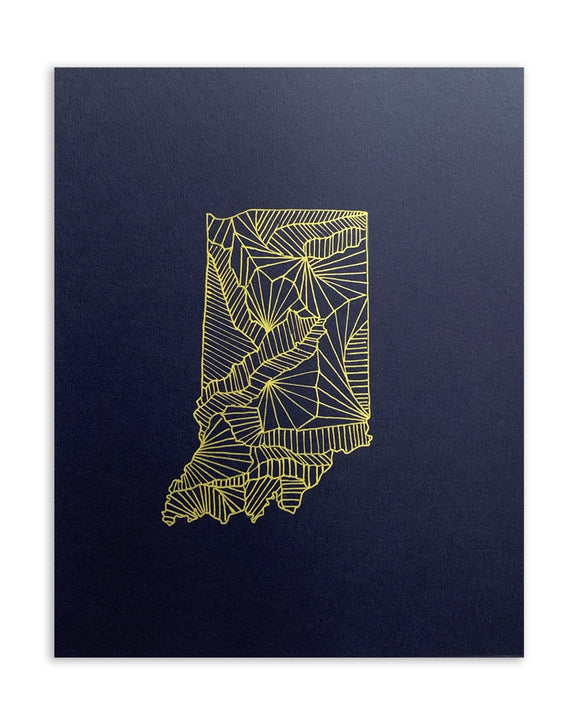 Indiana map | Art Print