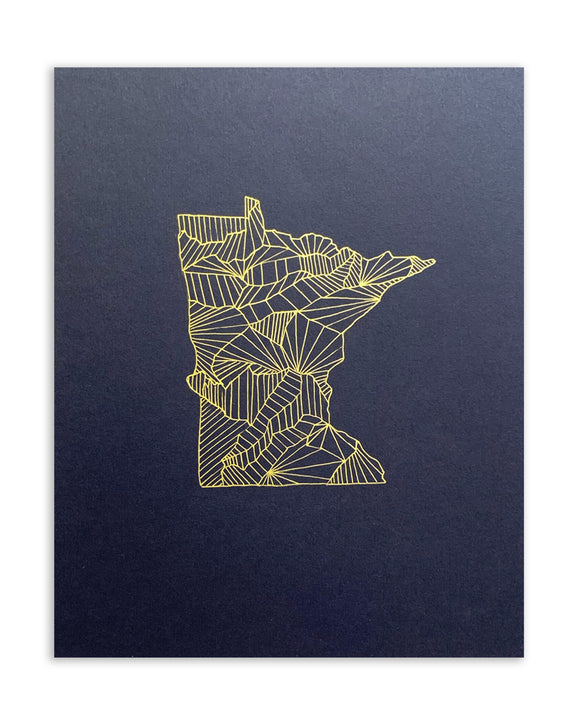 Minnesota map | Art Print