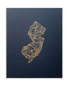 New Jersey map | Art Print