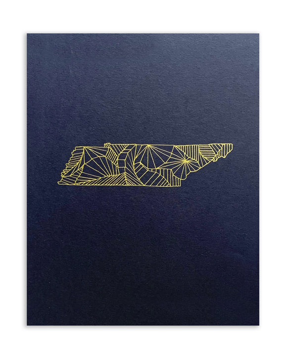 Tennessee map | Art Print