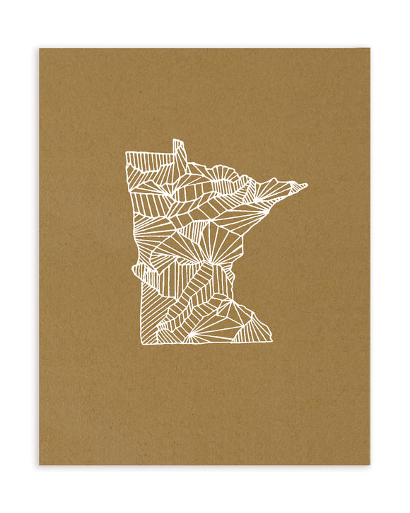 Minnesota map | Art Print